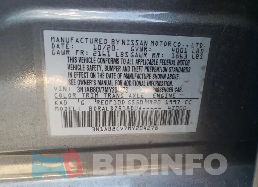 3N1AB8CV7MY204278 Photo# 13