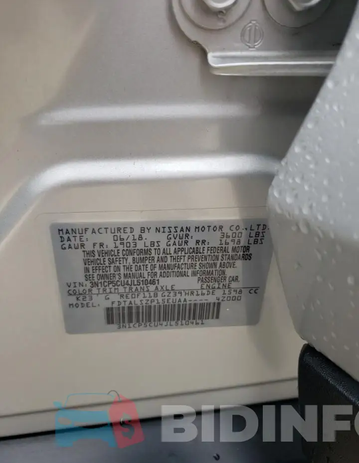 3N1CP5CU4JL510461 Photo# 13
