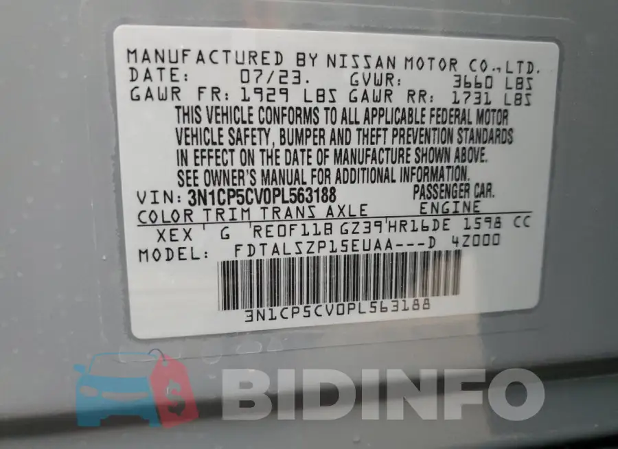3N1CP5CV0PL563188 Photo# 13