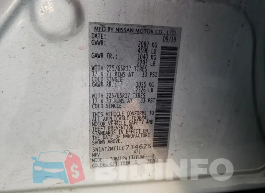 5N1AT2MT1LC734625 Photo# 13