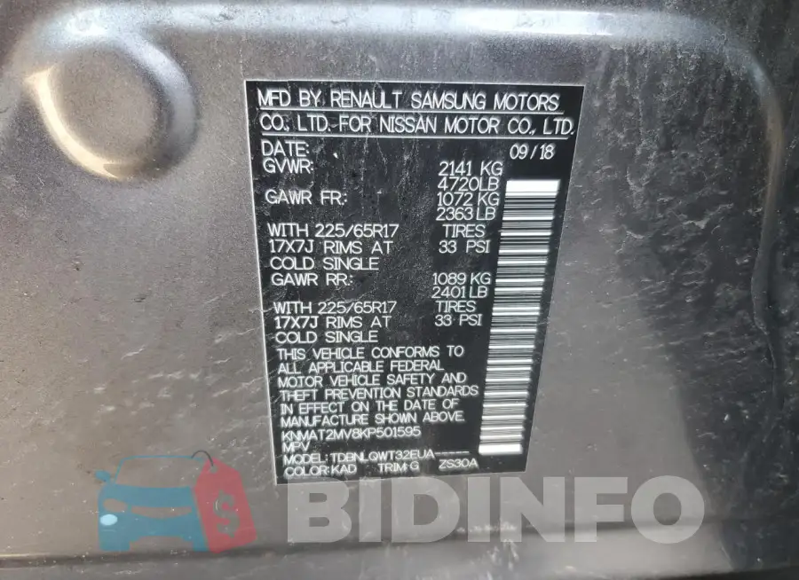 KNMAT2MV8KP501595 Photo# 13