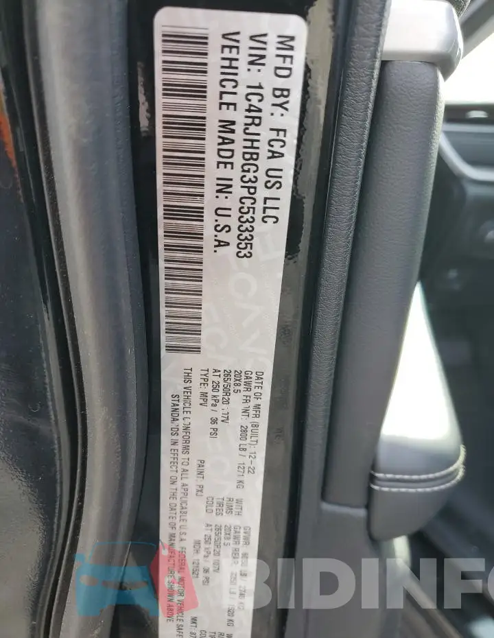 1C4RJHBG3PC533353 Photo# 13