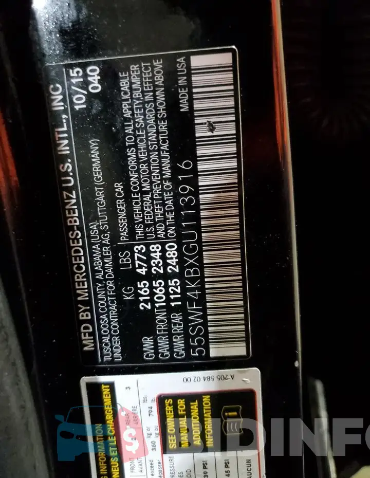 55SWF4KBXGU113916 Photo# 12
