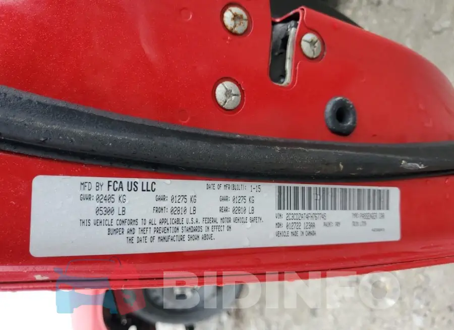 2C3CDZAT4FH767745 Photo# 13