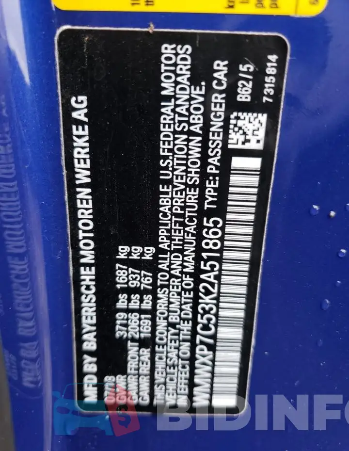 WMWXP7C53K2A51865 Photo# 12