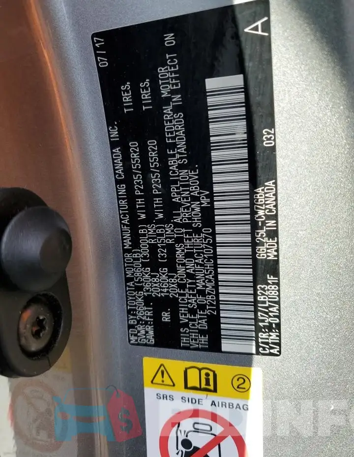 2T2BZMCA5HC107570 Photo# 12