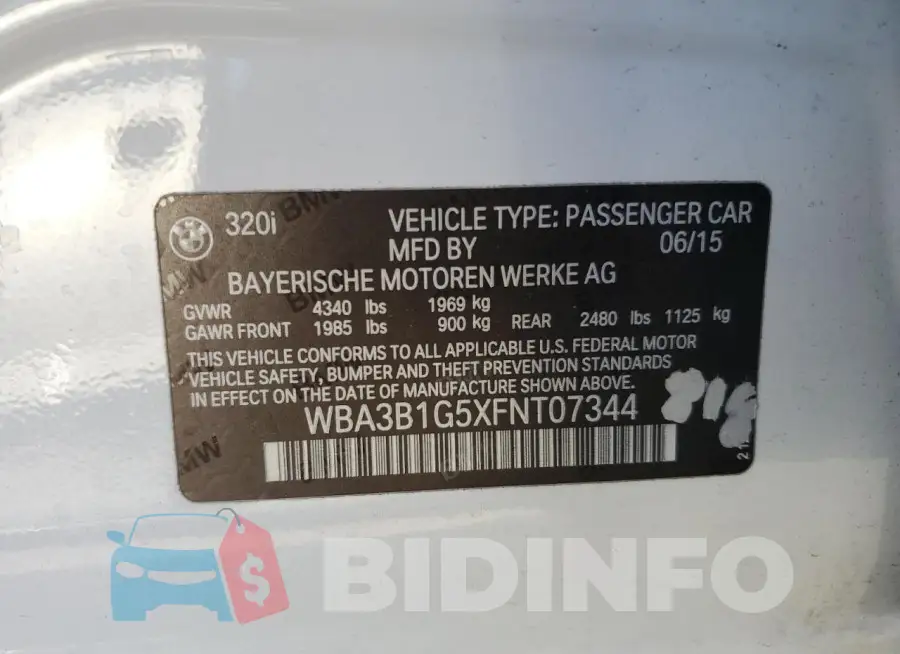 WBA3B1G5XFNT07344 Photo# 13