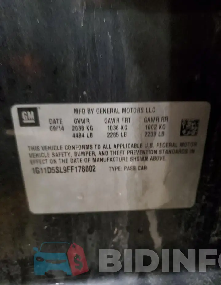 1G11D5SL9FF178002 Photo# 13