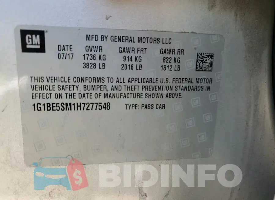 1G1BE5SM1H7277548 Photo# 13