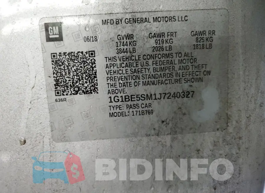 1G1BE5SM1J7240327 Photo# 12