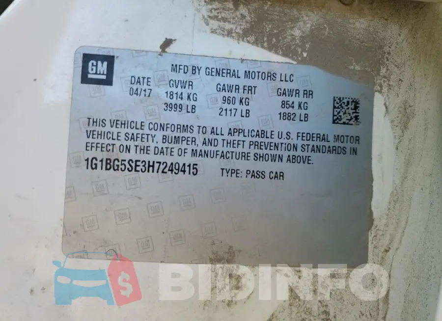 1G1BG5SE3H7249415 Photo# 12