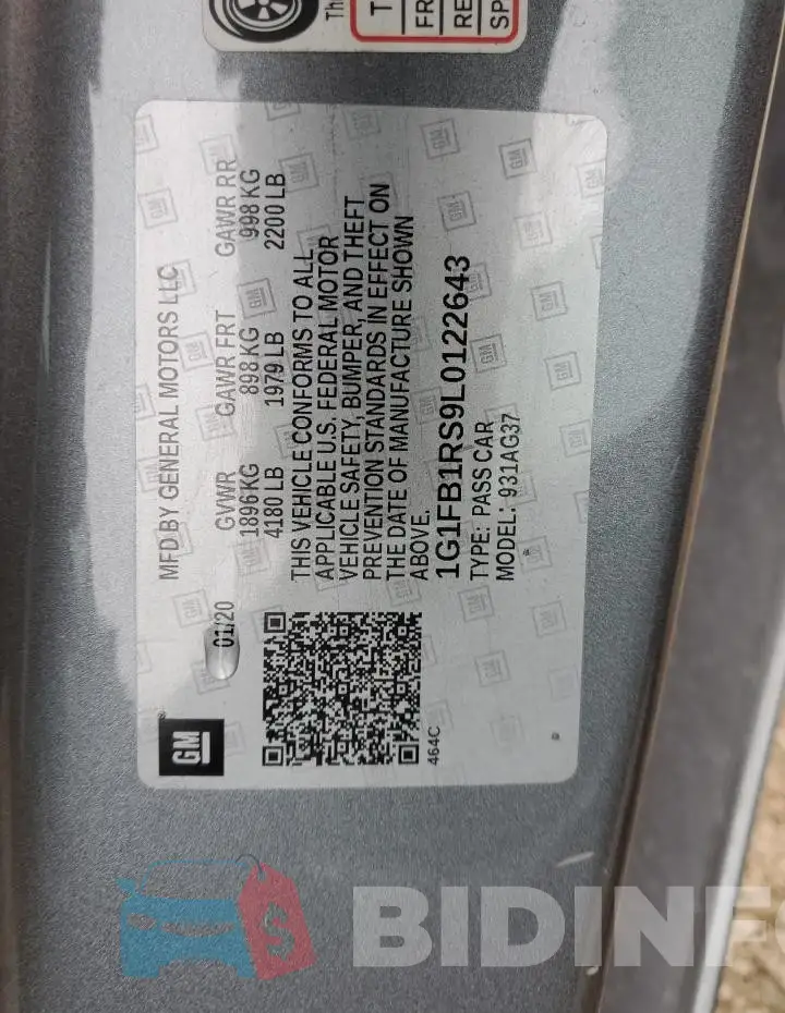 1G1FB1RS9L0122643 Photo# 13