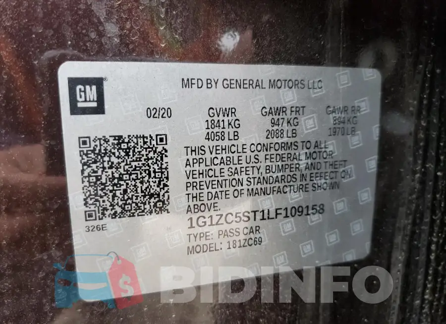 1G1ZC5ST1LF109158 Photo# 12