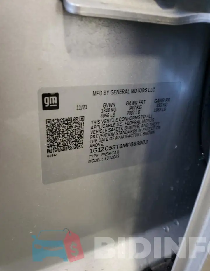 1G1ZC5ST6MF083903 Photo# 12