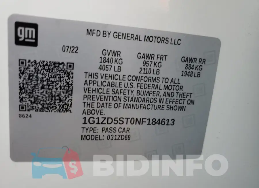 1G1ZD5ST0NF184613 Photo# 12