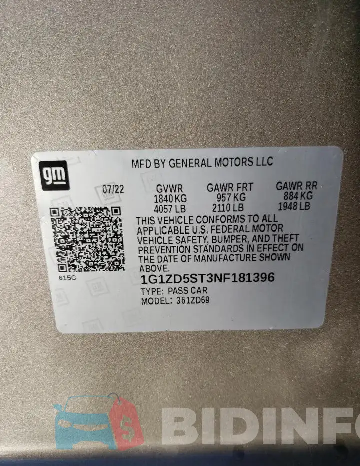 1G1ZD5ST3NF181396 Photo# 12