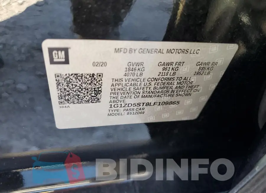 1G1ZD5ST8LF109865 Photo# 12