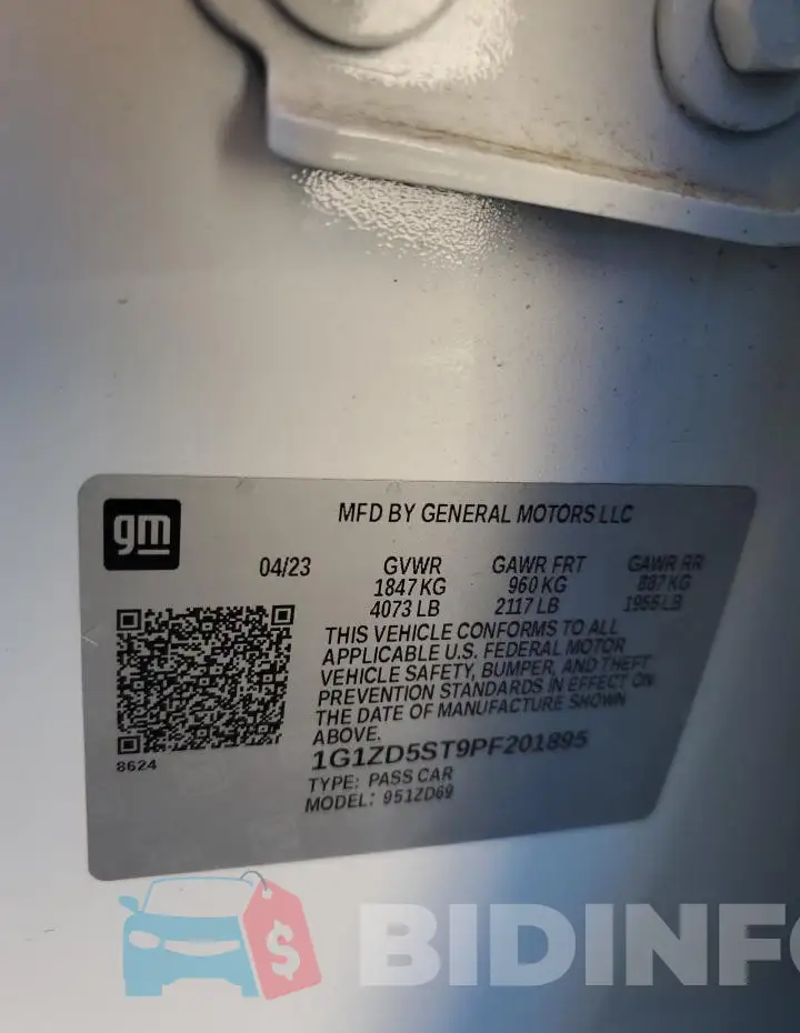 1G1ZD5ST9PF201895 Photo# 12