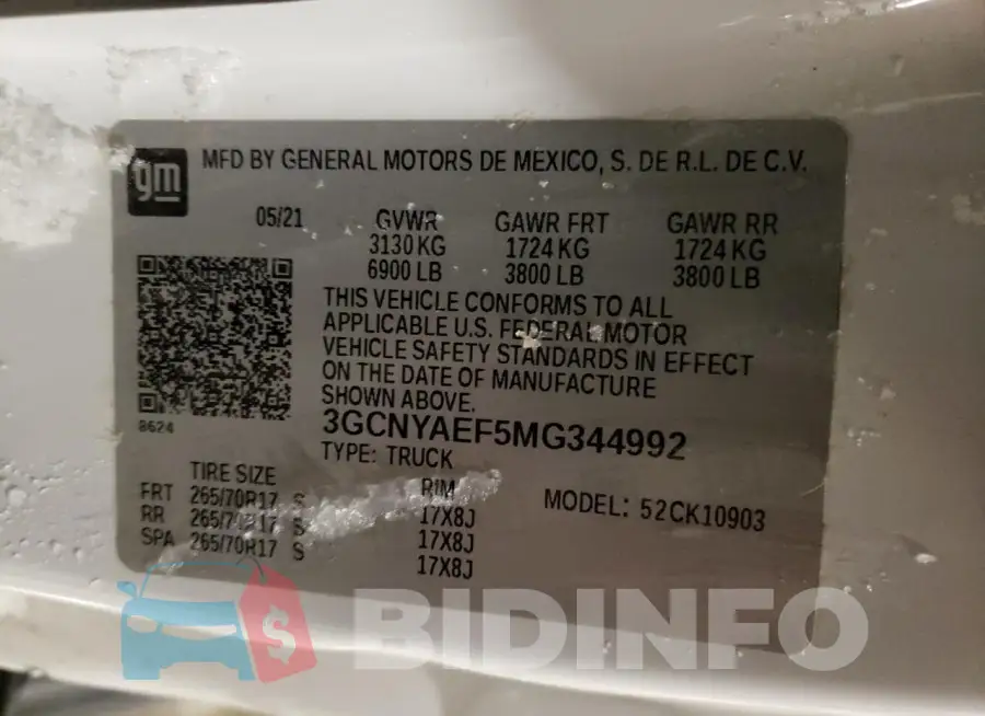 3GCNYAEF5MG344992 Photo# 12