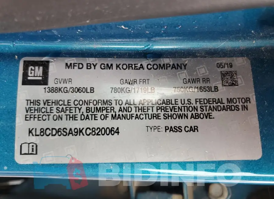 KL8CD6SA9KC820064 Photo# 13