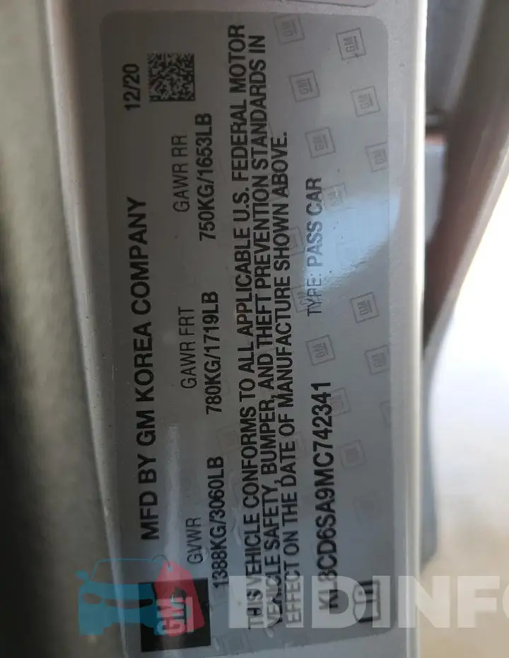 KL8CD6SA9MC742341 Photo# 12
