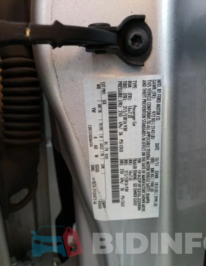 1FADP3F22GL225896 Photo# 12