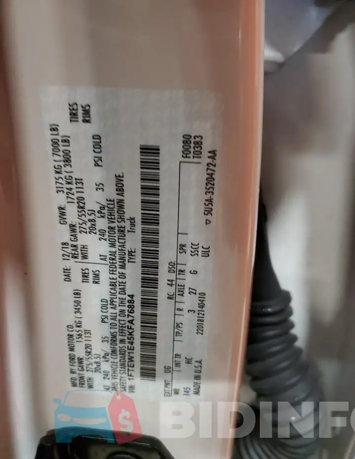 1FTEW1E45KFA76884 Photo# 12