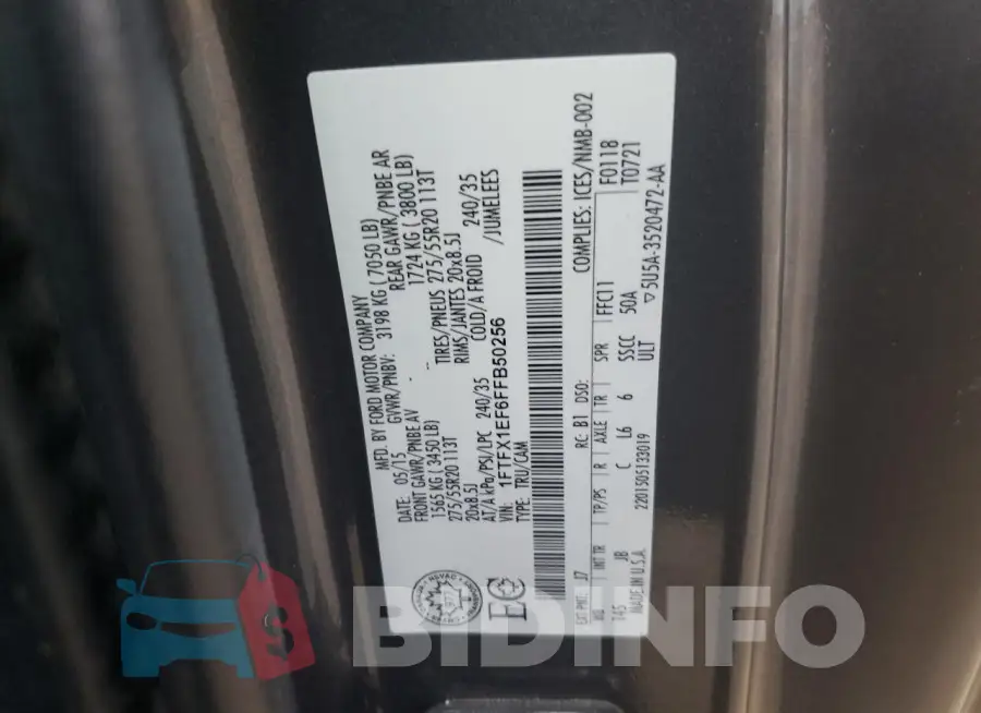 1FTFX1EF6FFB50256 Photo# 12