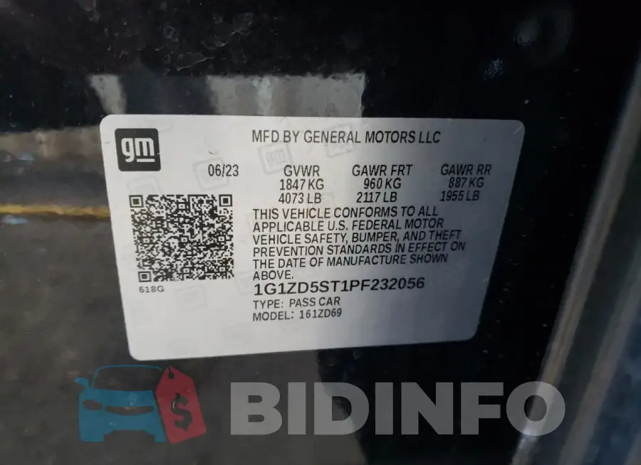1G1ZD5ST1PF232056 Photo# 13