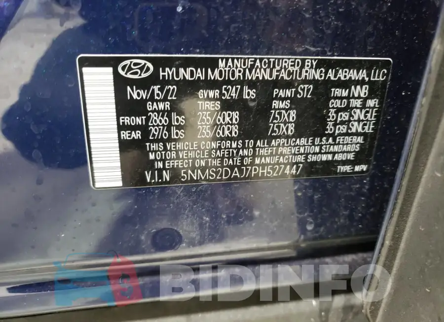 5NMS2DAJ7PH527447 Photo# 12