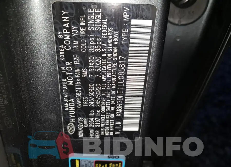 KM8R3DHE1LU085817 Photo# 14