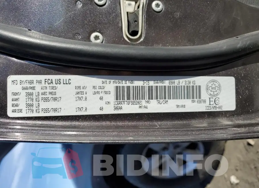 1C6RR7FT6FS652021 Photo# 12