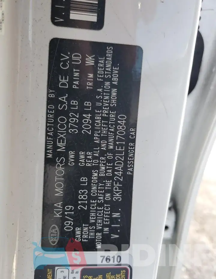 3KPF24AD2LE170840 Photo# 12