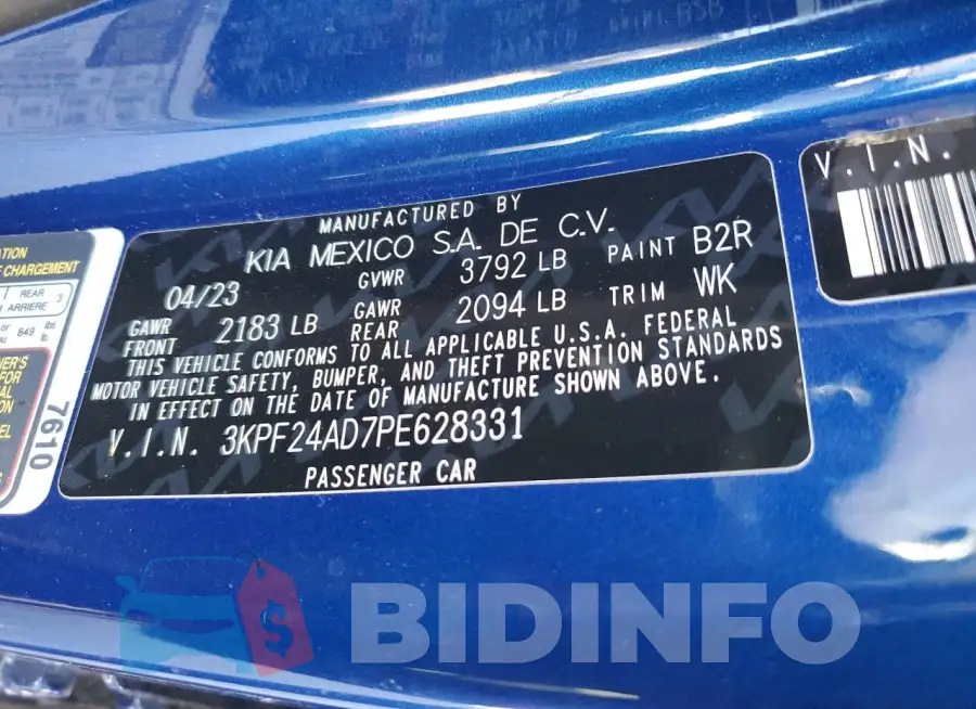3KPF24AD7PE628331 Photo# 12