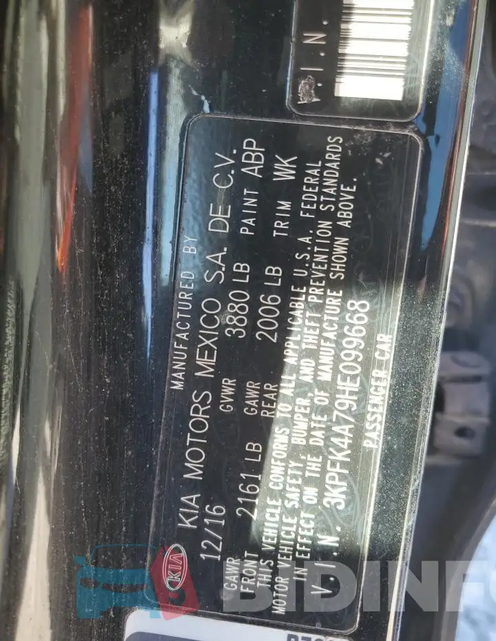 3KPFK4A79HE099668 Photo# 12