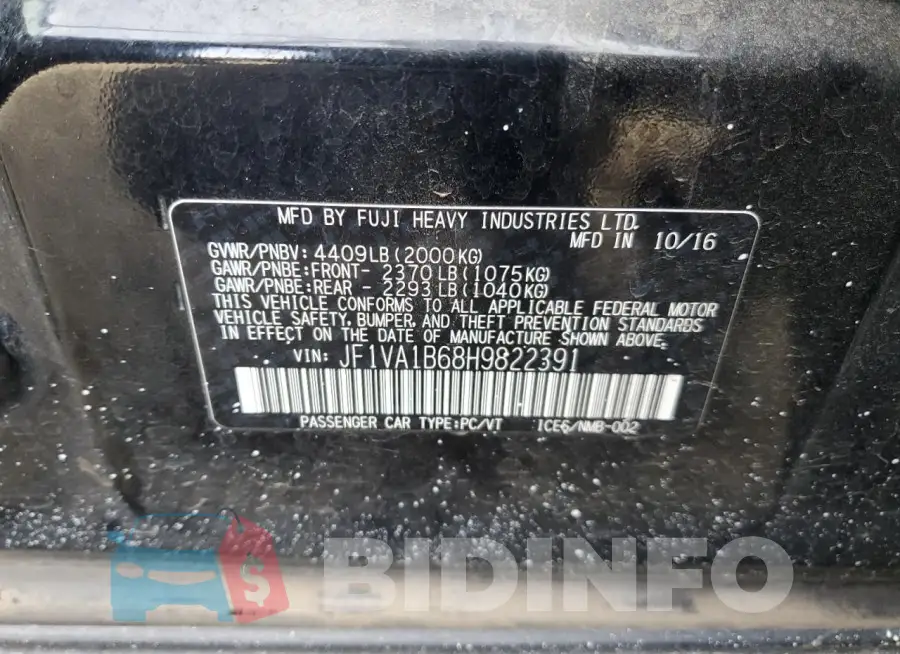 JF1VA1B68H9822391 Photo# 12