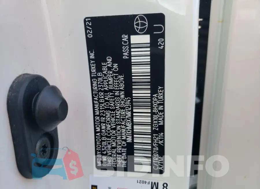 NMTKHMBX7MR123945 Photo# 13