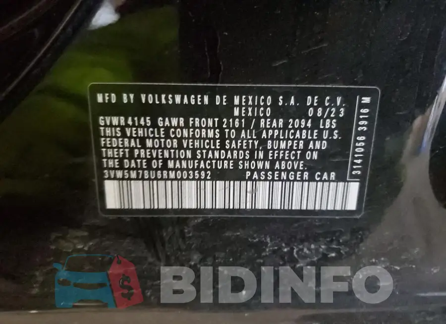 3VW5M7BU6RM003592 Photo# 12