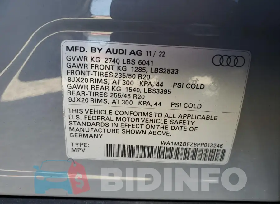 WA1M2BFZ6PP013246 Photo# 13
