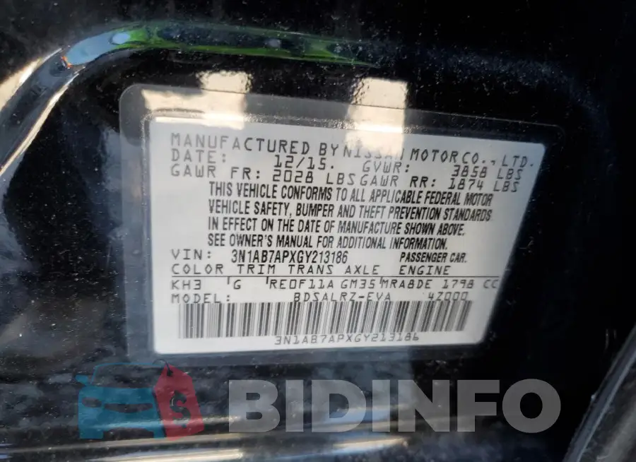 3N1AB7APXGY213186 Photo# 12
