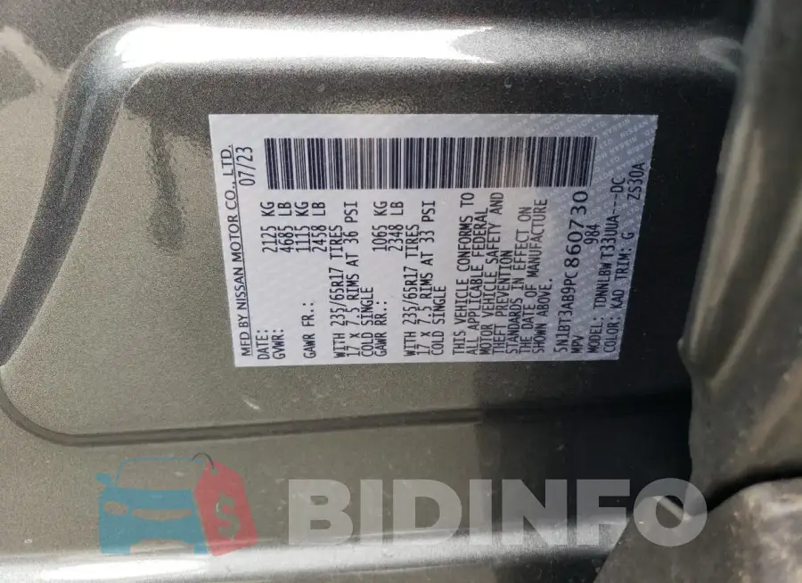 5N1BT3AB9PC860730 Photo# 13