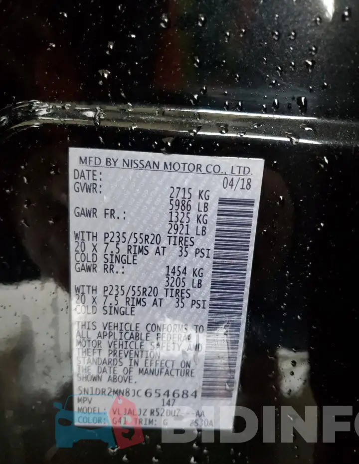 5N1DR2MN8JC654684 Photo# 14