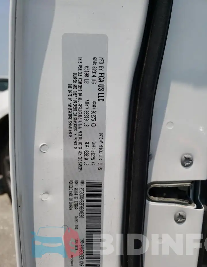 2C3CDXHG2FH900290 Photo# 12