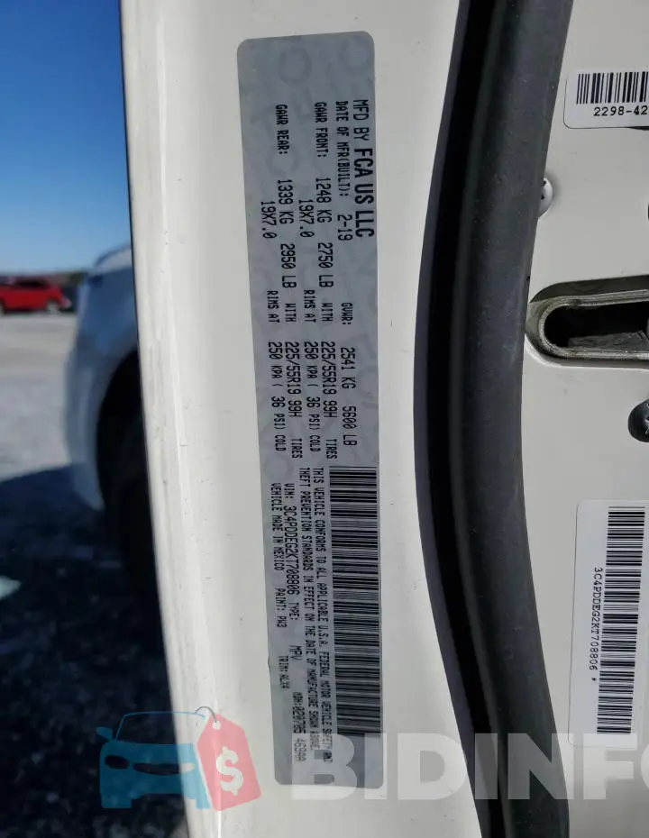 3C4PDDEG2KT708806 Photo# 13
