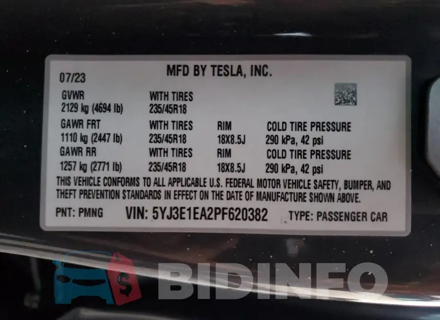 5YJ3E1EA2PF620382 Photo# 12
