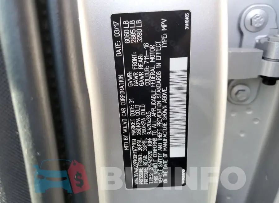 YV4A22PK6H1177169 Photo# 13