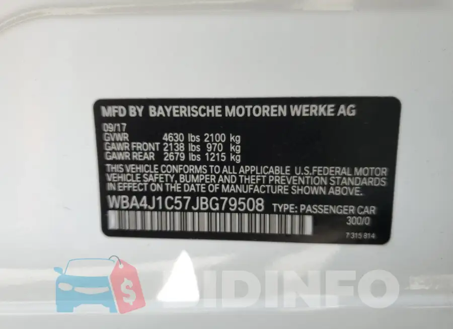 WBA4J1C57JBG79508 Photo# 12