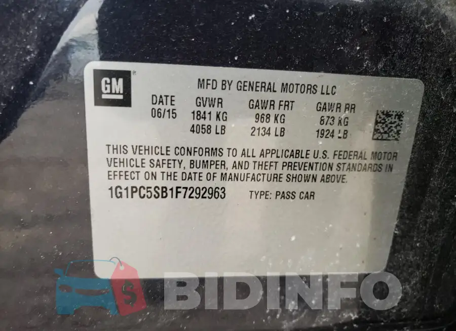 1G1PC5SB1F7292963 Photo# 12