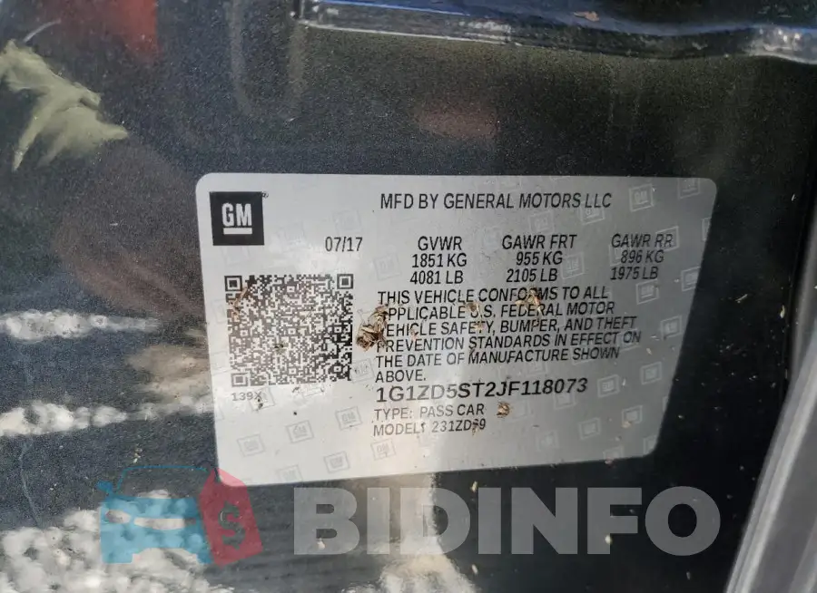 1G1ZD5ST2JF118073 Photo# 12