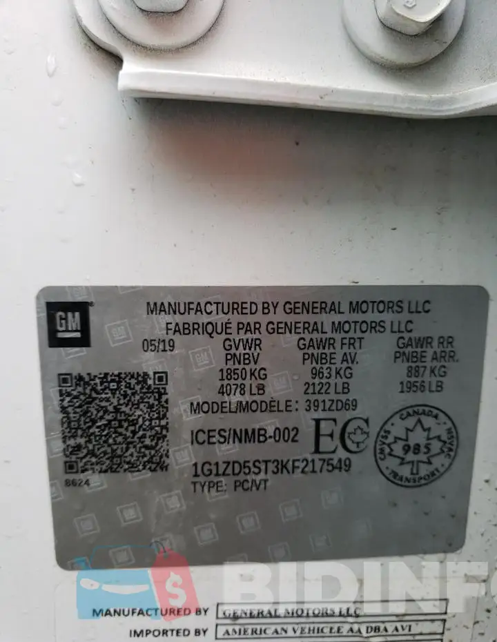 1G1ZD5ST3KF217549 Photo# 12